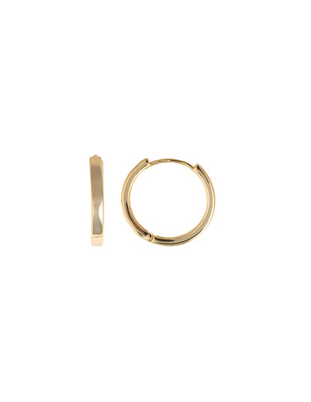 Pendientes Aro Plata Baño Oro