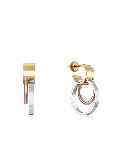 Pendientes Air Acero Ip Tricolor