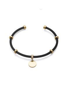 Pulsera Acero Ip Negro Malla Milanesa detalles en Acero...