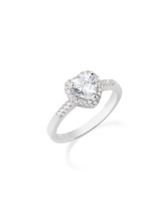 Anillo plata corazon