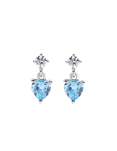 Pendientes Princesa Corazón Aguamarina
