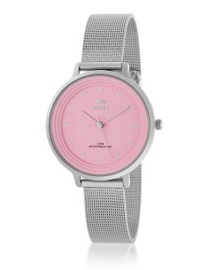 Reloj AC Malla Milanesa Esfera Rosa