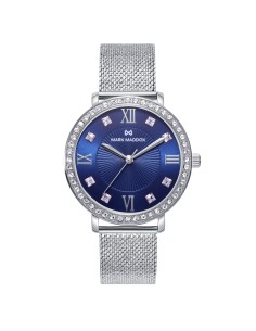 Reloj AC Malla Milanesa Esfera Azul & Circonitas Blancas