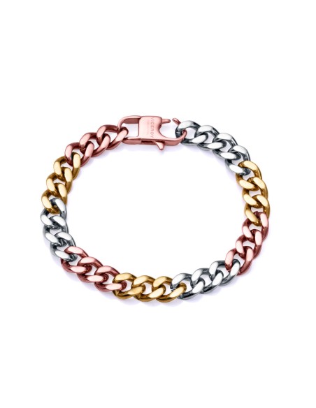 Pulsera Acero Eslabón Tricolor