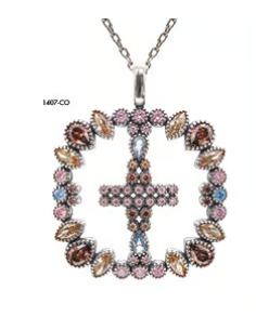 Collar cruz circonitas