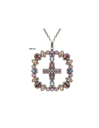 Collar cruz circonitas