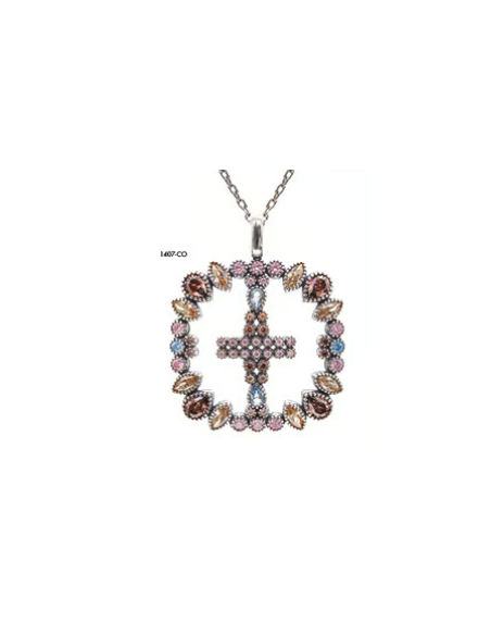 Collar cruz circonitas