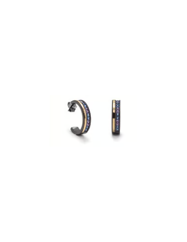 Pendientes plata aros lamina oro