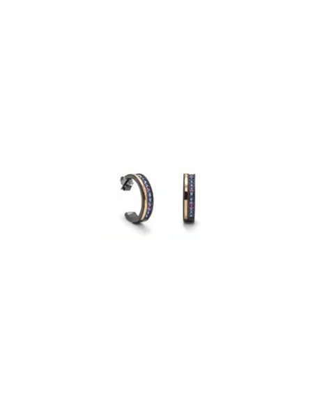 Pendientes plata aros lamina oro