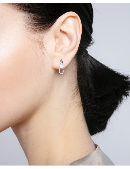 Pendientes Plata de 1ªLey Circonitas Blancas