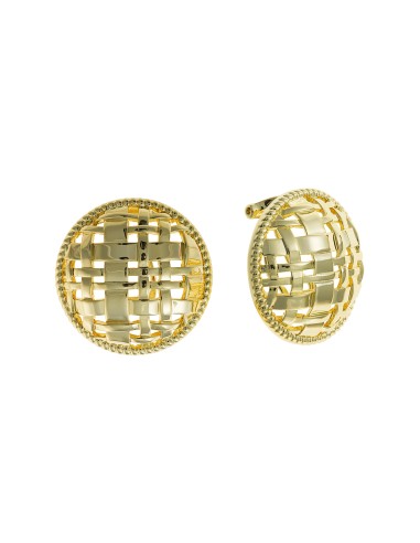 Pendientes redondos chapado dorado
