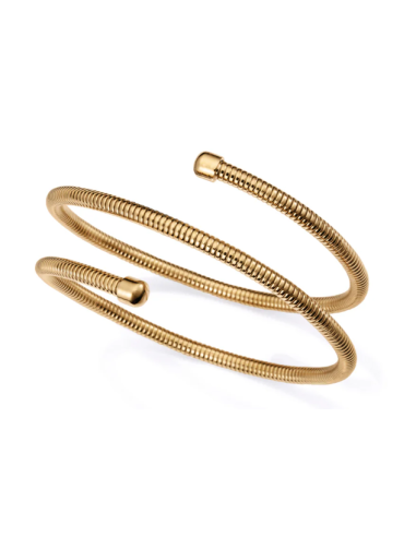 Pulsera acero dorado espiral