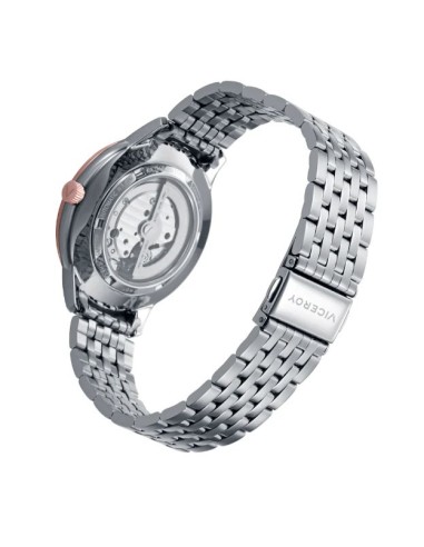 Reloj caja bicolor acero e Ip rosa con cristal...