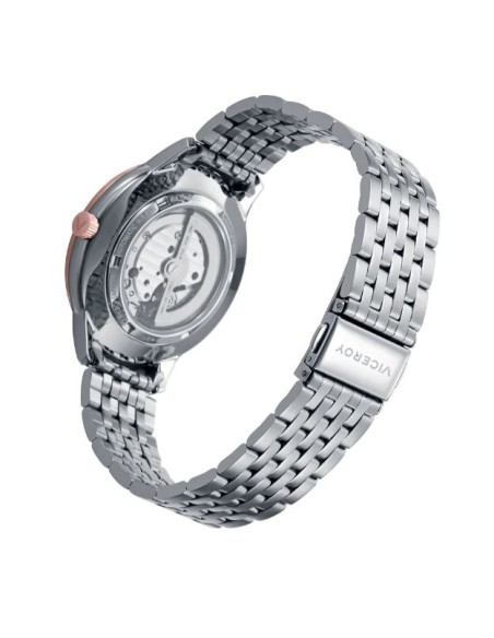 Reloj caja bicolor acero e Ip rosa con cristal zafiro 5 atm