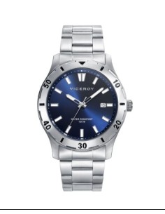 Reloj de hombre Heat 3 agujas de acero y esfera azul