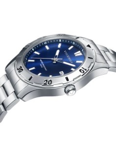 Reloj de hombre Heat 3 agujas de acero y esfera azul 2