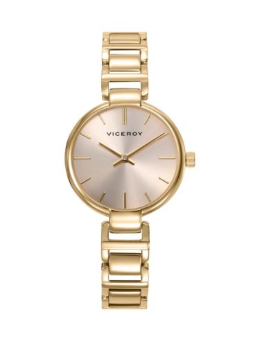 Reloj caja de acero Ip dorado,brazalete de...