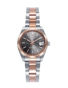 Reloj de mujer Chic con caja y brazalete de acero bicolor