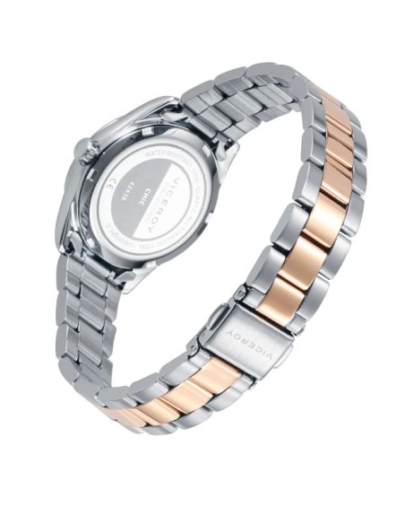 Reloj de mujer Chic con caja y brazalete de acero bicolor