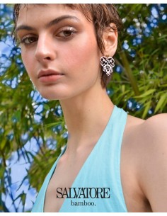 PENDIENTES PLATA CHAPADO DORADO ARABESCO ROSA 2