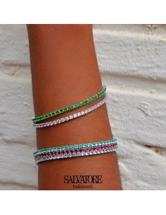 Pulsera riviere de plata de Salvatore de primera ley con... 2